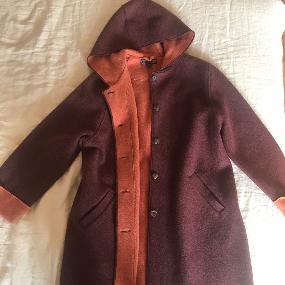 Vintage double-sided wool cocoon coat